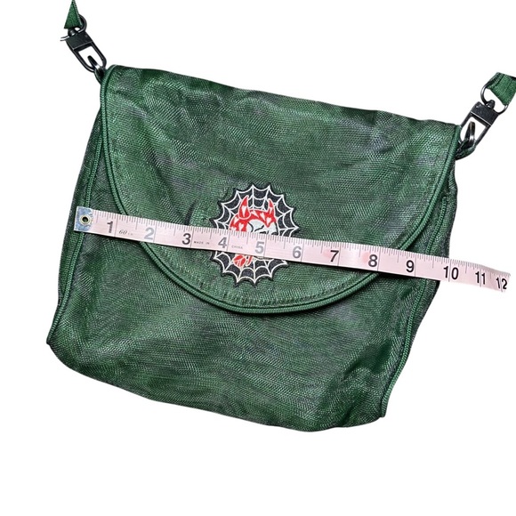 Smateria Ava Crossbody Hunter Green Vegan Sustainable Ethical 9x9 Goth - Picture 11 of 11